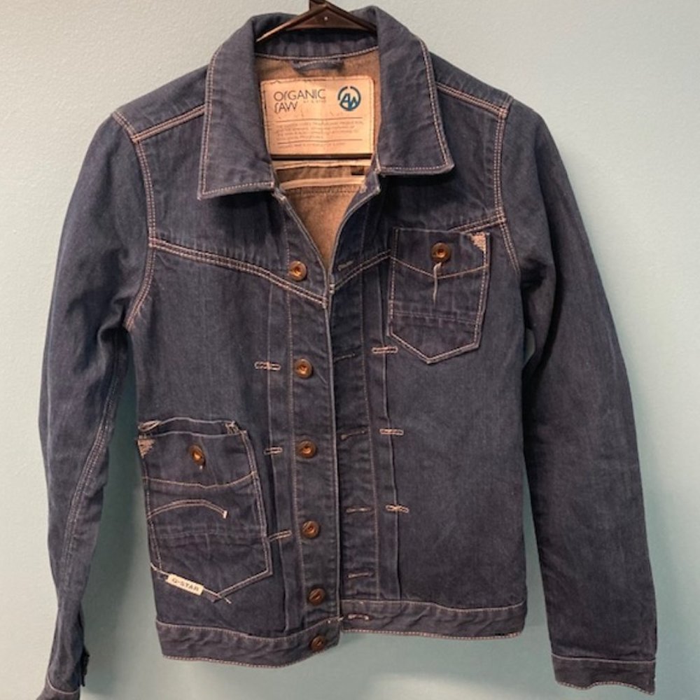 Jacket, Raw Denim by G Star size S fits like an XS